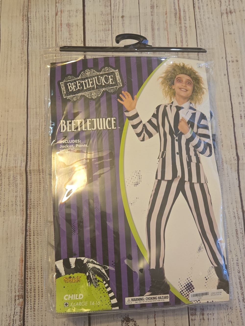 Beetlejuice Boys Costumr Size XL